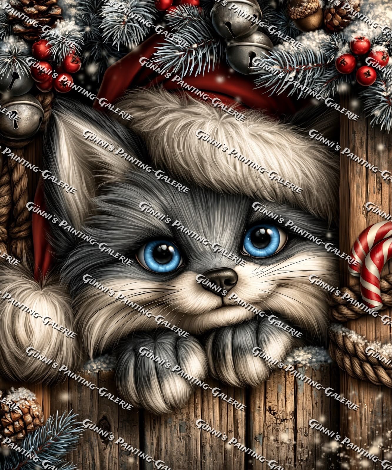 Weihnachtskätzchen by QN 75x90 165 Farben