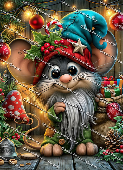 Mäusezauber zur Weihnachtszeit by QN 65x90 270 Farben