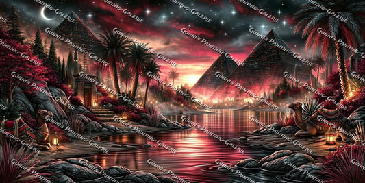 Ägyptens magische Nacht by Andy‘s_AI_Art 140x70 220 Farben