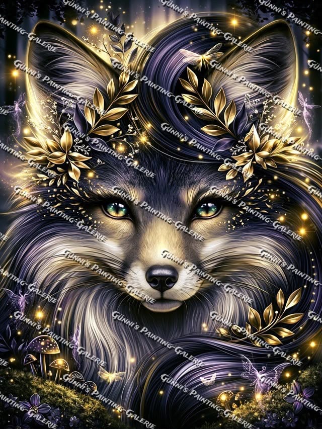 Goldene Fuchsseele by illumaris KI_Art 75x100 180 Farben