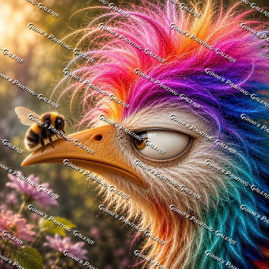 Der schräge Paradiesvogel by Biggilee_Art 90x90 290 Farben
