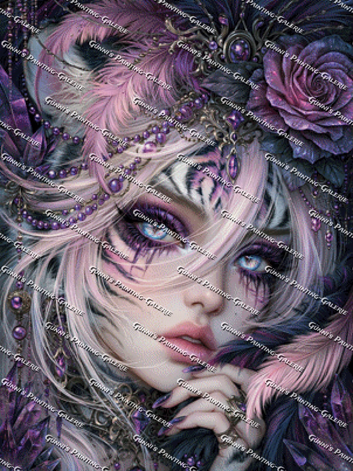 Königin der violetten Nacht by Sweet_Loco_AI 75x100 170 Farben