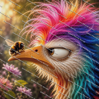 Der schräge Paradiesvogel by Biggilee_Art 90x90 290 Farben