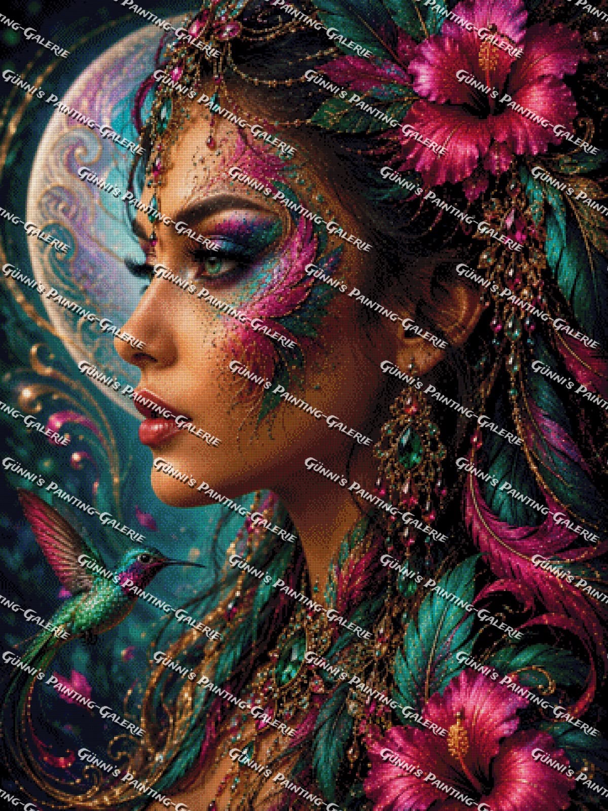 Die Königin des Blütenreichs by Biggilee_Art 90x120 280 Farben