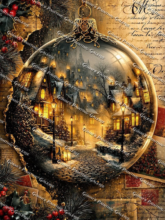Vintage - Weihnachtskugel by Andy‘s_AI_Art 90x120 205 Farben