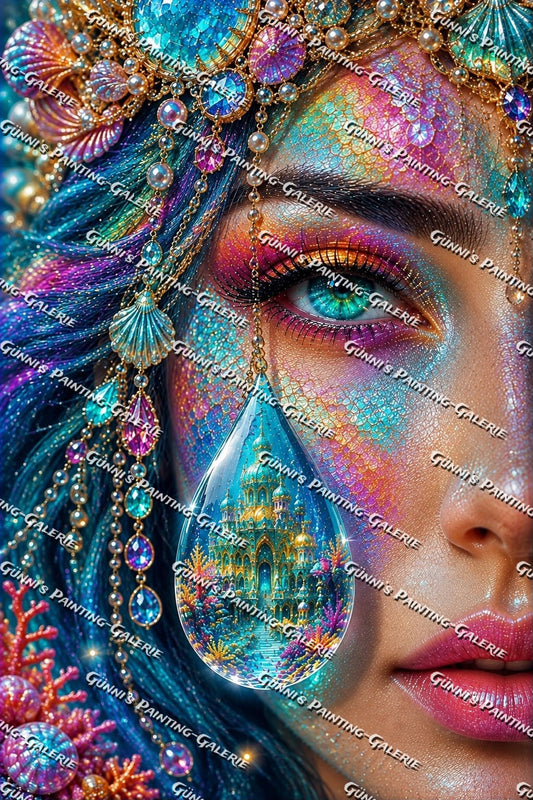 Träne von Atlantis by illumaris KI_Art 80x120 300 Farben