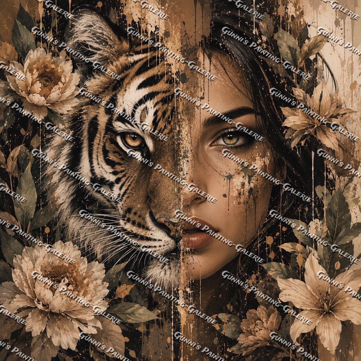 Seele des Tigers by LulanaCuties 60x60 80 Farben
