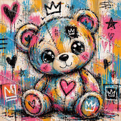 Kuschelbär im Farbenrausch by LulanaCuties 60x60 180 Farben