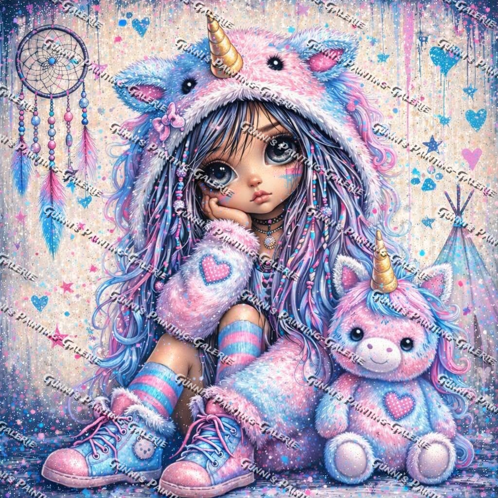 Einhornträume by LulanaCuties 60x60 150 Farben