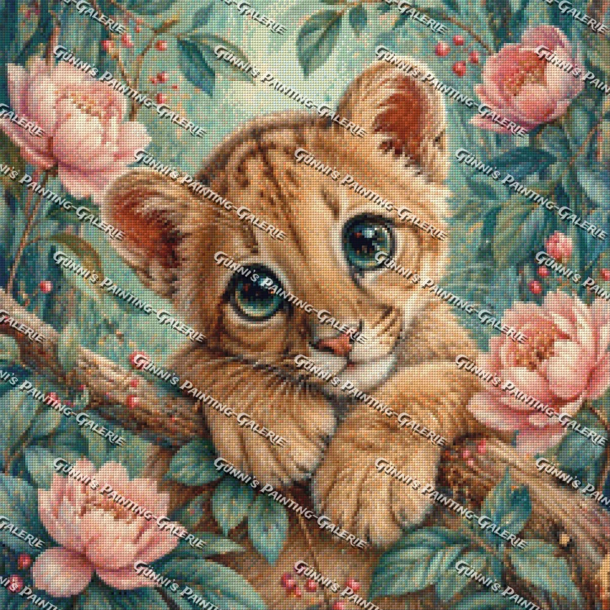 Goldenes Löwenherz by LulanaCuties 60x60 160 Farben