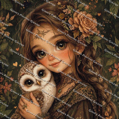 Hüterin der Eulenseele by LulanaCuties 60x60 120 Farben
