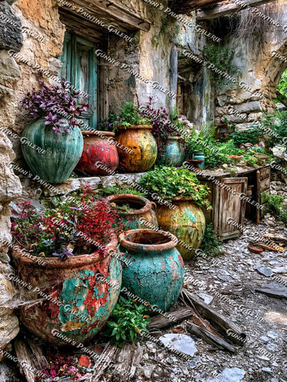 LostPlace Original - Verwunschene Töpfe by QN 75x100 300 Farben