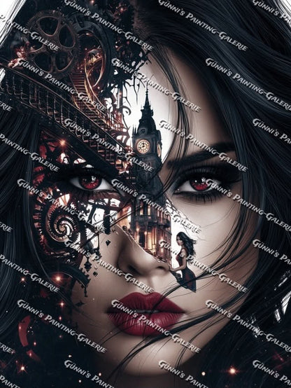 Im Uhrwerk der Seele by illumaris KI_Art 90x120 115 Farben