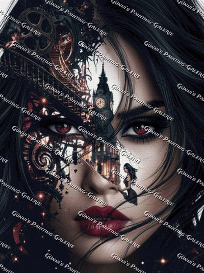 Im Uhrwerk der Seele by illumaris KI_Art 90x120 115 Farben