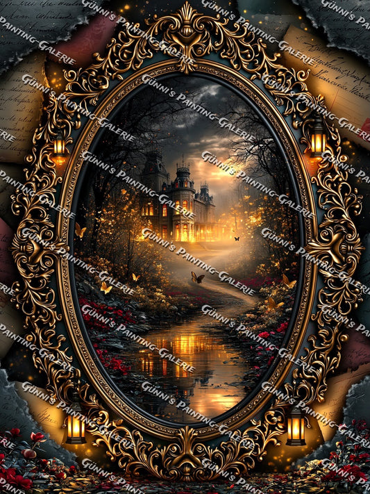 Vintage - Spiegel der Wahrheit by Andy‘s_AI_Art 90x120 195 Farben
