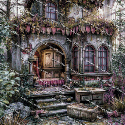 LostPlace Original - Das vergessene Puppenhaus by QN 80x80 185 Farben