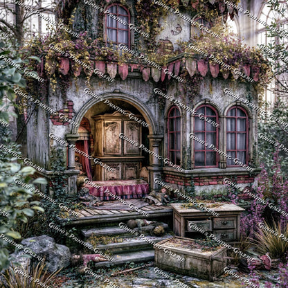 LostPlace Original - Das vergessene Puppenhaus by QN 80x80 185 Farben