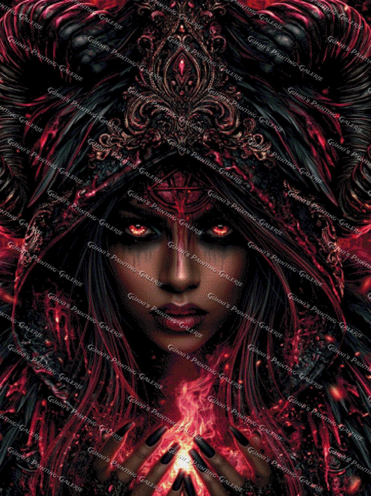Königin der Dunkelheit by Andy‘s_AI_Art 90x120 150 Farben