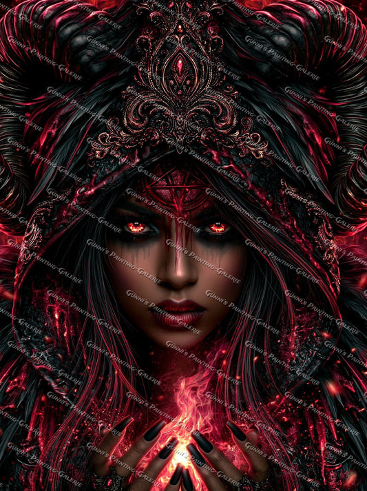 Königin der Dunkelheit by Andy‘s_AI_Art 90x120 150 Farben