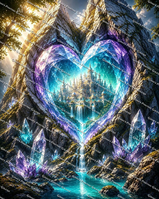 Kristallherz by Biggilee_Art 80x100 275 Farben
