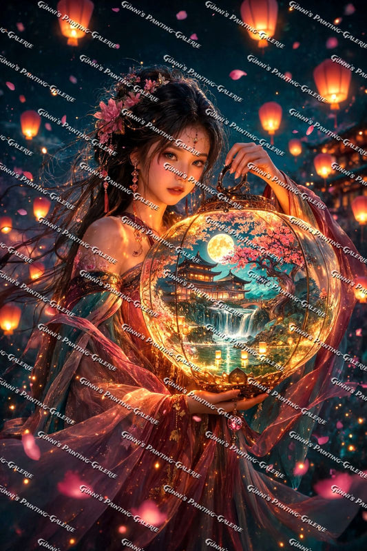 Eine Welt im Laternenlicht by Biggilee_Art 80x120 285 Farben