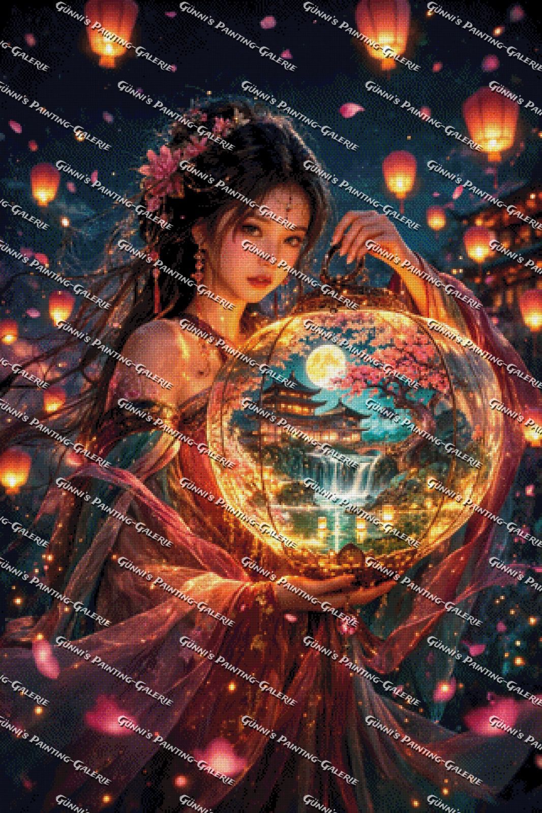 Eine Welt im Laternenlicht by Biggilee_Art 80x120 285 Farben