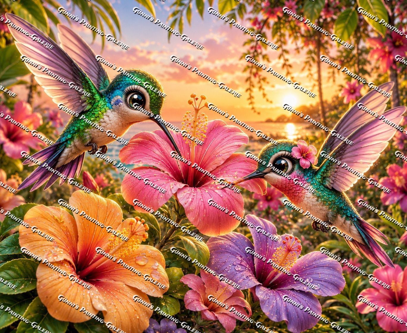 Flügeltanz im Blütenparadies by BBabbsi 110x90 290 Farben