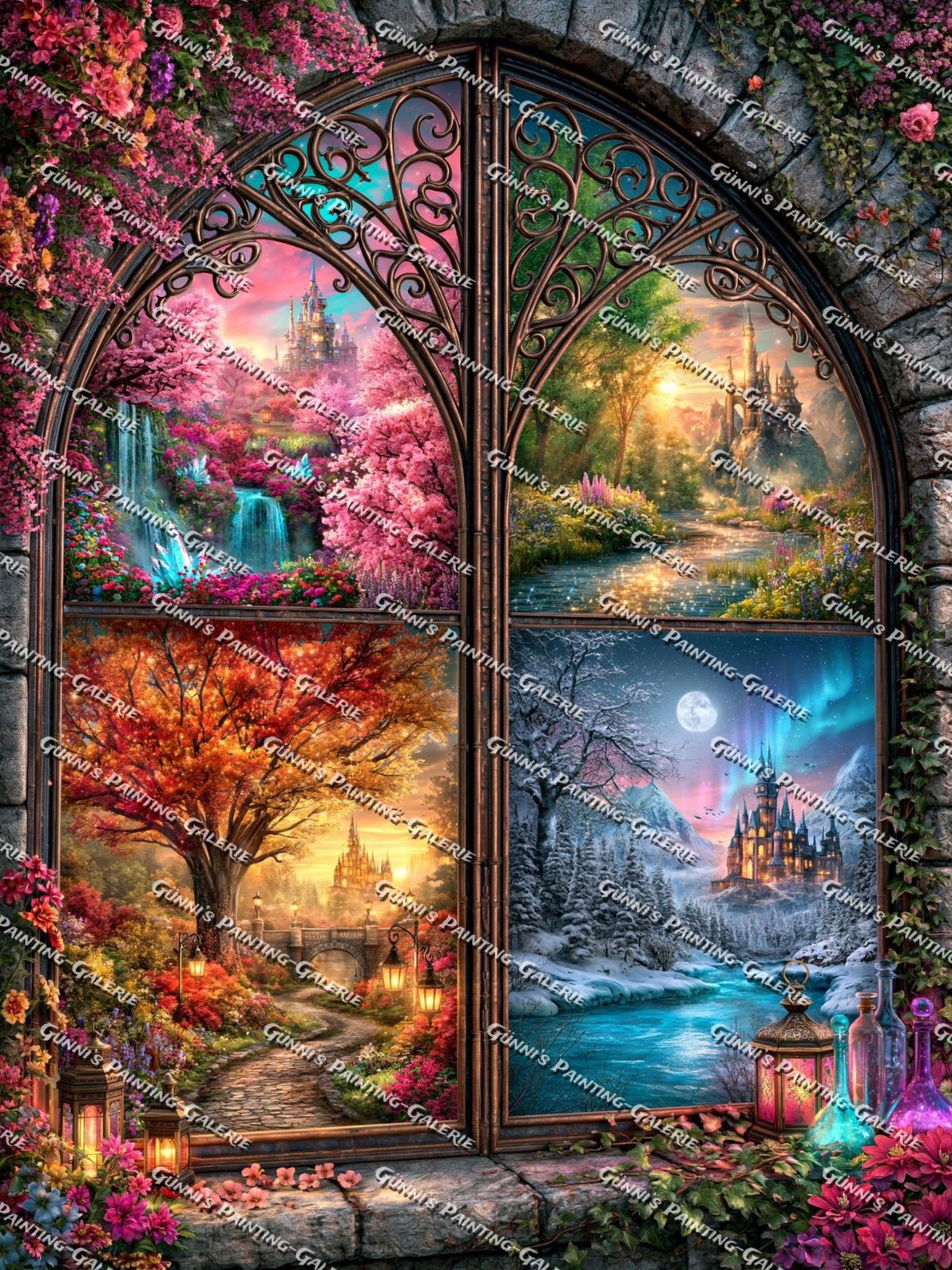 Fenster der vier Jahreszeiten by Andy‘s_AI_Art 90x120 320 Farben