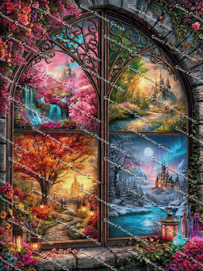 Fenster der vier Jahreszeiten by Andy‘s_AI_Art 90x120 320 Farben