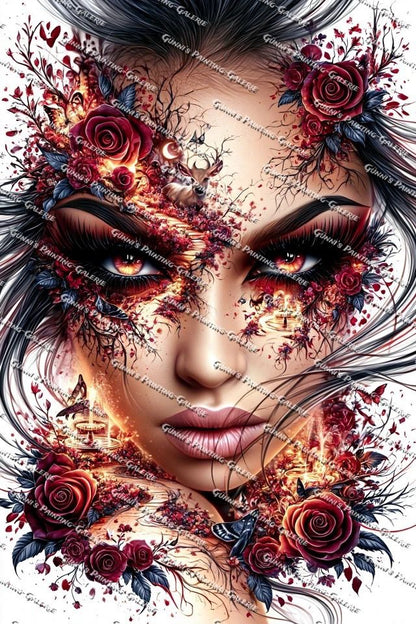Rosen der dunklen Seele by illumaris KI_Art 70x105 220 Farben