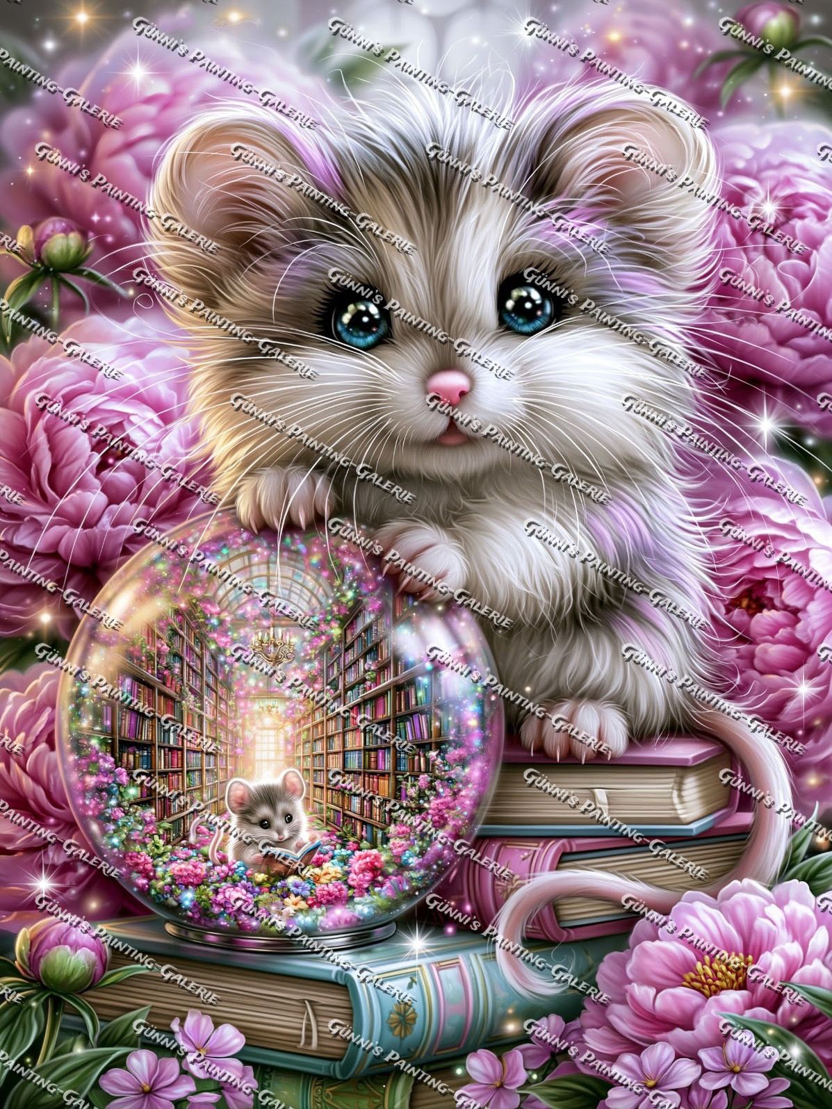 Die kleine Traumleserin by illumaris KI_Art 75x100 270 Farben