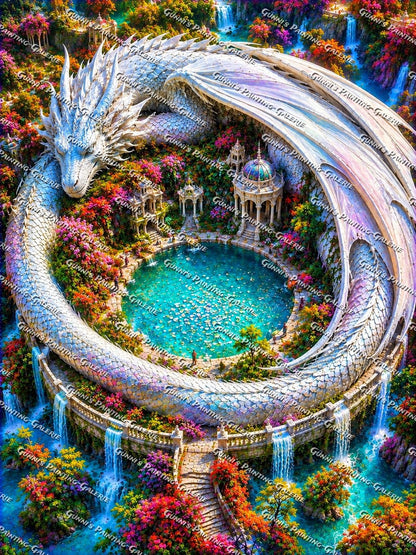 Drachenhort der Träume by illumaris KI_Art 90x120 447 Farben