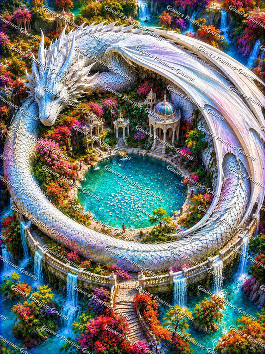 Drachenhort der Träume by illumaris KI_Art 90x120 447 Farben