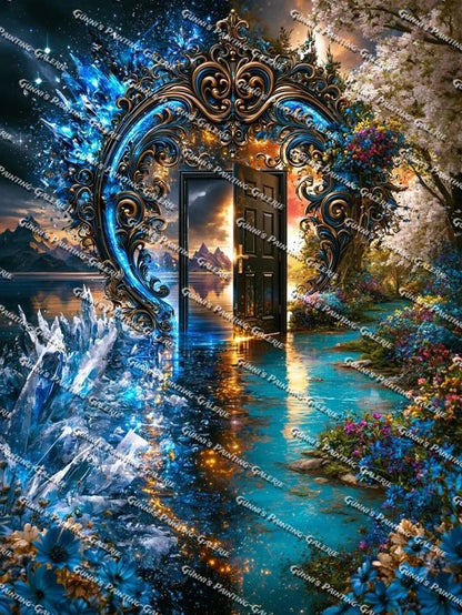 Das Portal der Elemente by illumaris KI_Art 90x120 270 Farben