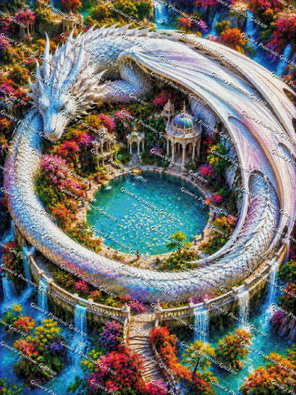 Drachenhort der Träume by illumaris KI_Art 90x120 447 Farben