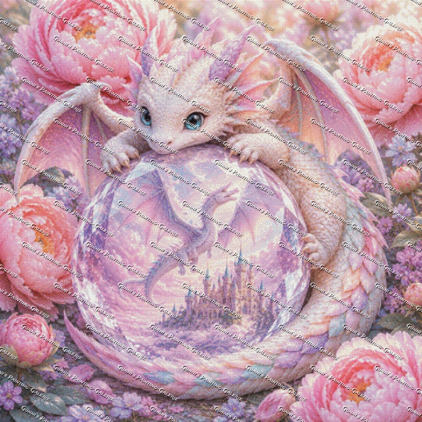 Drachentraum im Kristall by illumaris KI_Art 90x90 190 Farbe