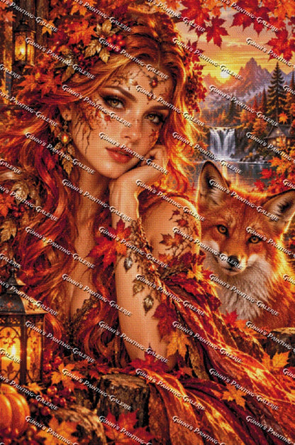 Hüterin des goldenen Herbstes by Andy‘s_AI_Art 80x120 185 Farben