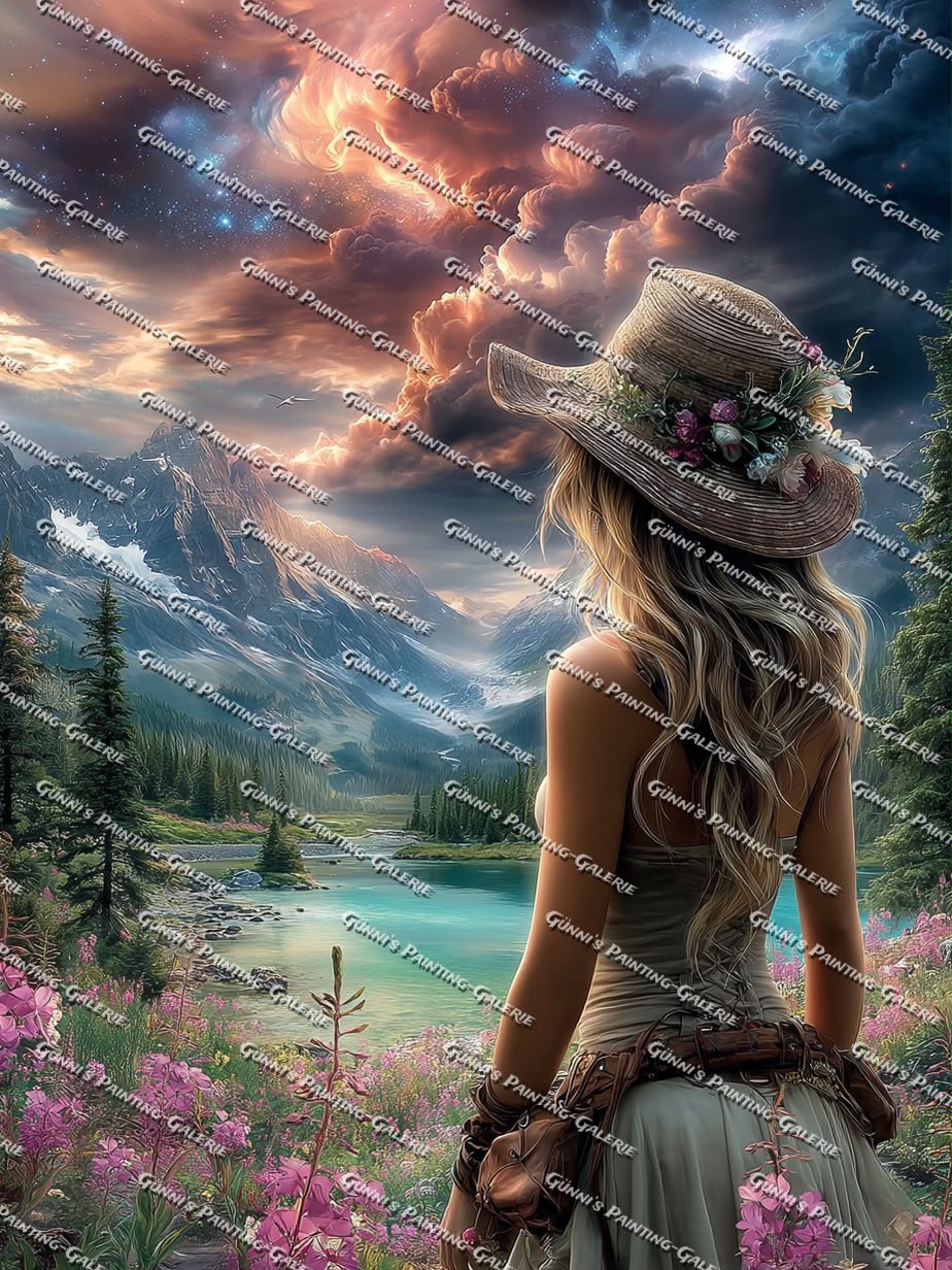 Wo Himmel und Erde sich berühren by Elly_A.I. 90x120 270 Farben