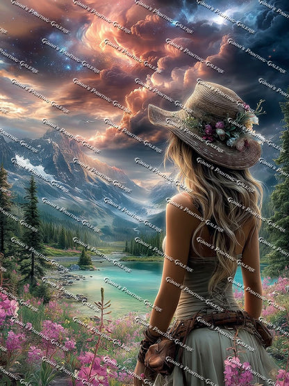 Wo Himmel und Erde sich berühren by Elly_A.I. 90x120 270 Farben