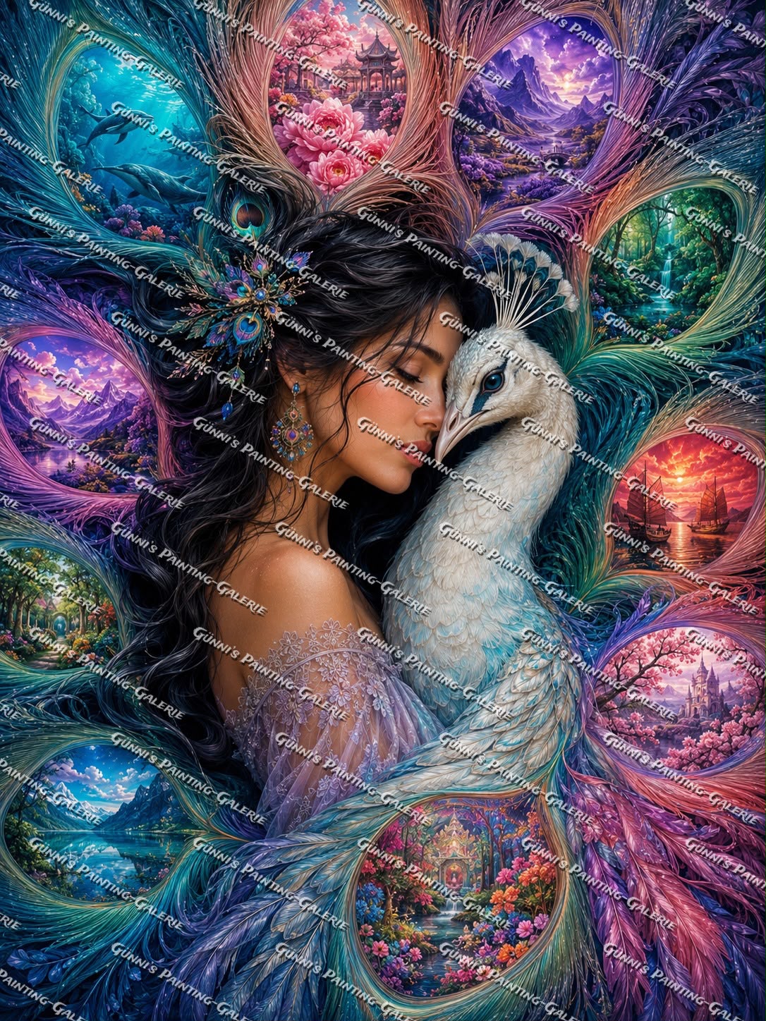 Welten im Federkleid by illumaris KI_Art 90x120 315 Farben