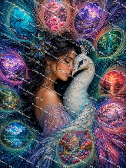 Welten im Federkleid by illumaris KI_Art 90x120 315 Farben