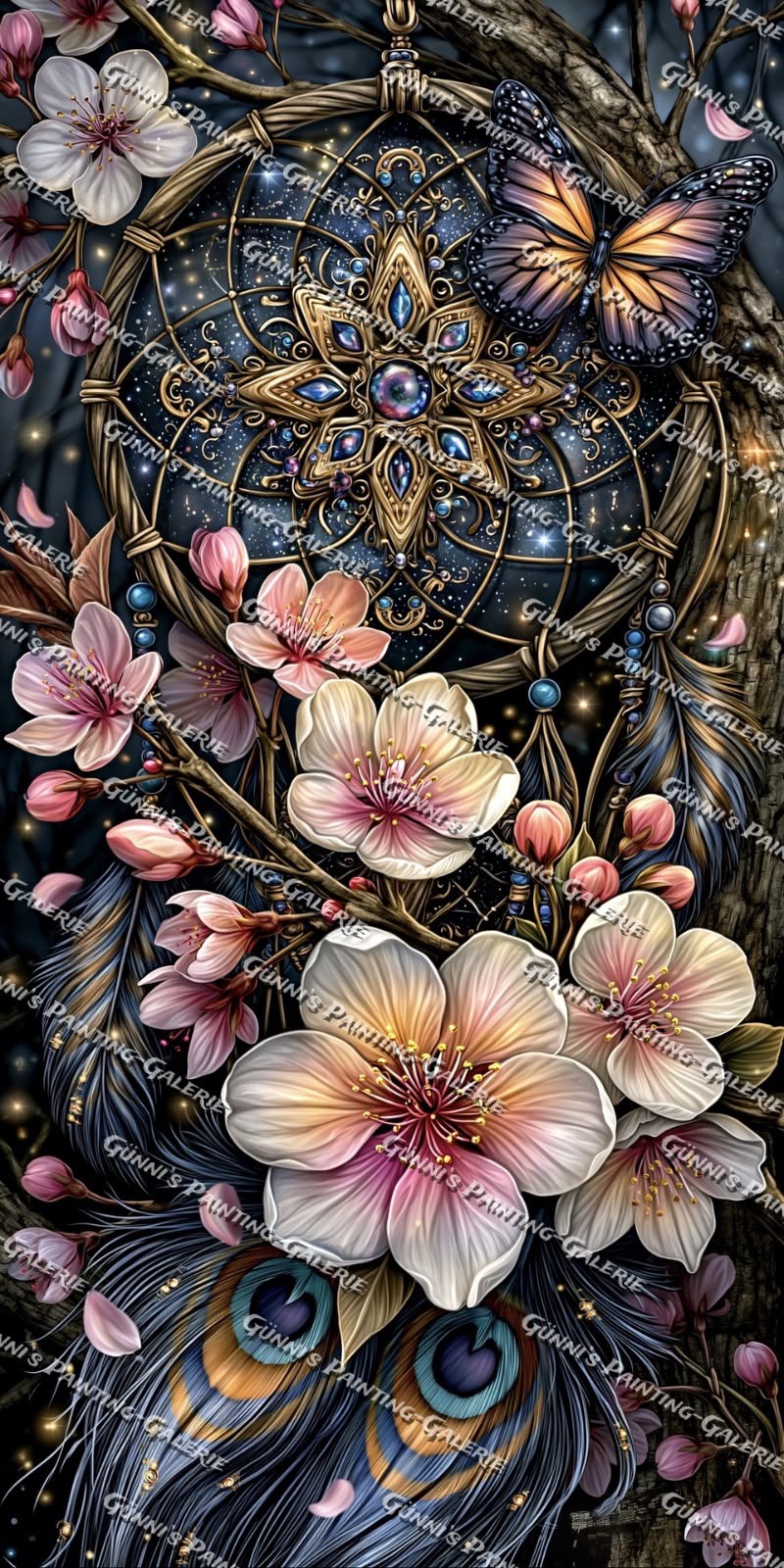 Traumfänger der Blütenmagie by QN 60x120 285 Farben