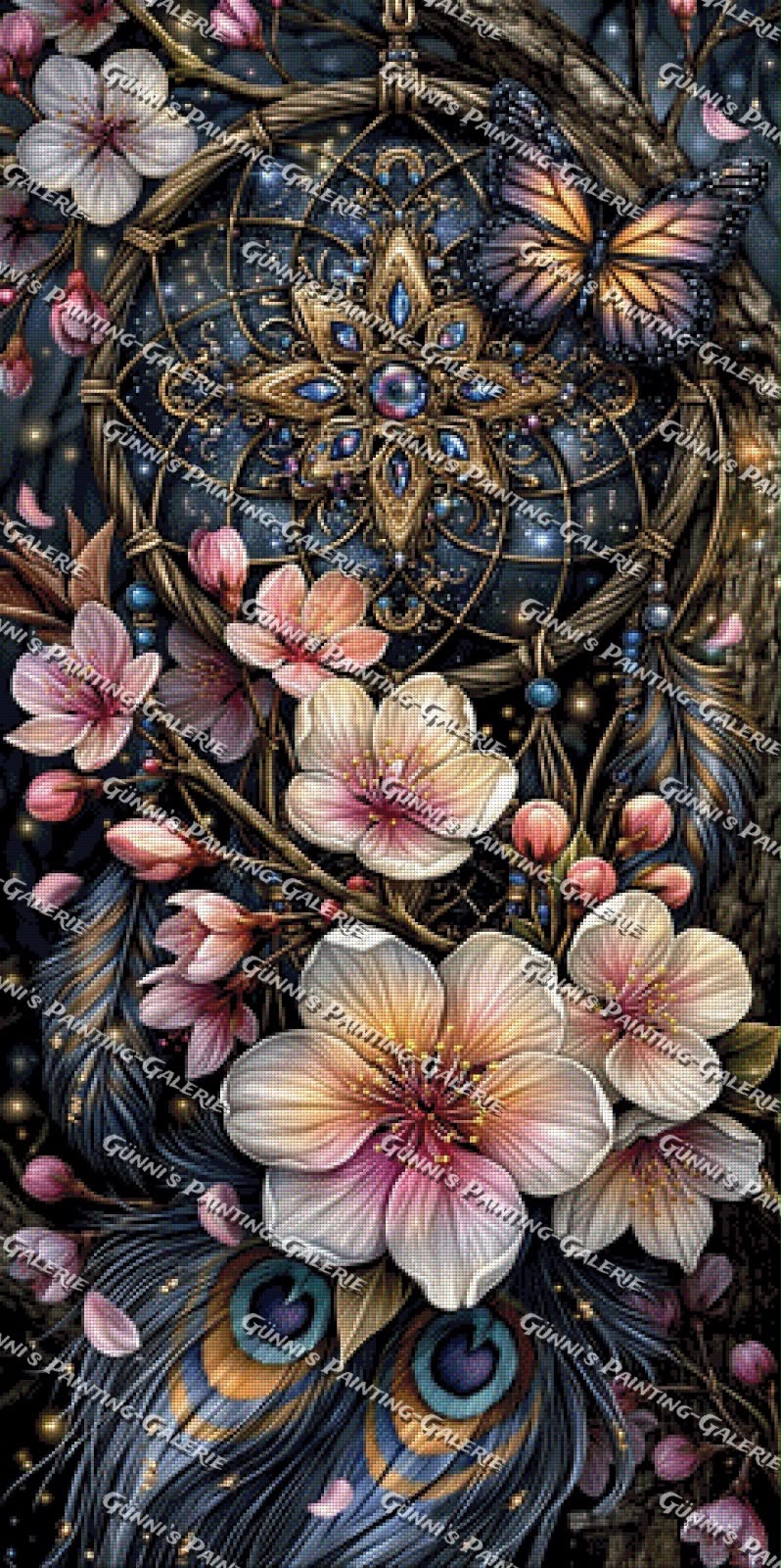Traumfänger der Blütenmagie by QN 60x120 285 Farben
