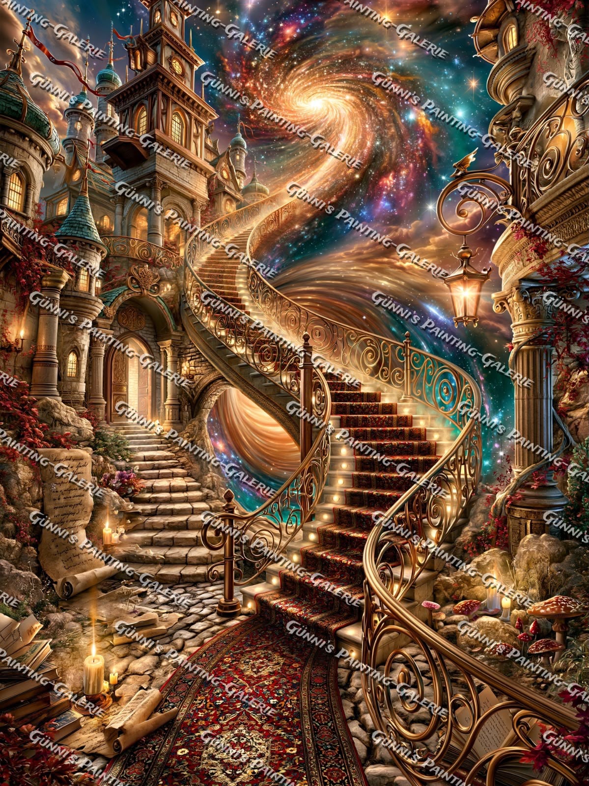 Die Treppe ins Universum by QN 90x120 300 Farben