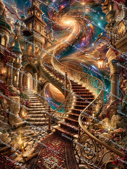 Die Treppe ins Universum by QN 90x120 300 Farben