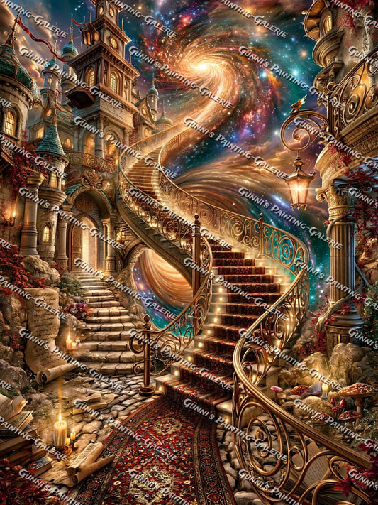 Die Treppe ins Universum by QN 90x120 300 Farben