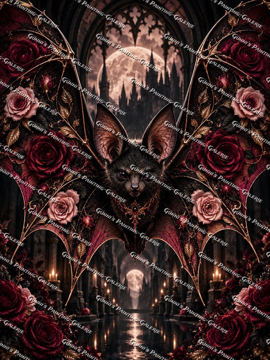 Rosenflügel der Nacht by illumaris KI_Art 75x100 120 Farben