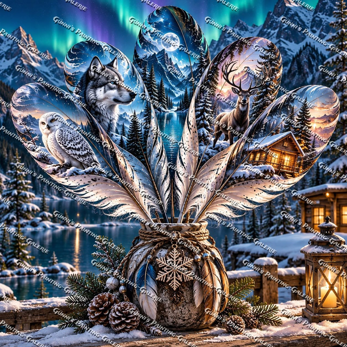 Federn des Winterzaubers by Glaze_AI 90x90 270 Farben