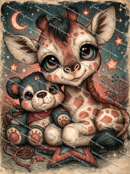 Kleine Traumfreunde by Sweet_Loco_AI 75x100 145 Farben