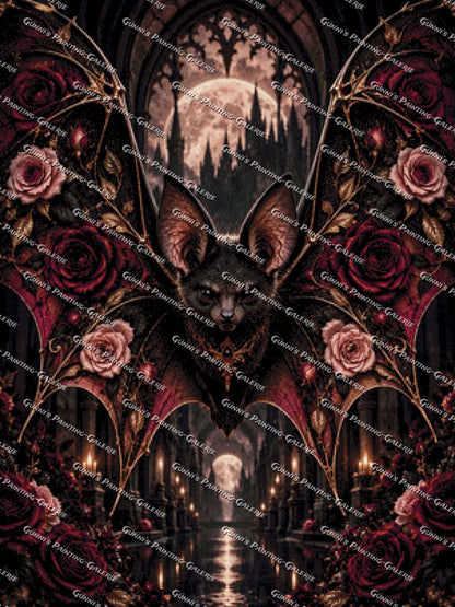 Rosenflügel der Nacht by illumaris KI_Art 75x100 120 Farben